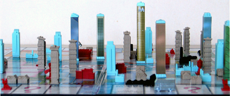 Monopoly City Black Hazard Buildings Replacement Building Piece Parts 