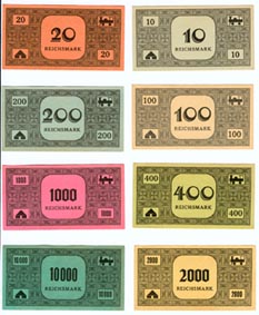 All banknotes of the Berlin 1936 edition.