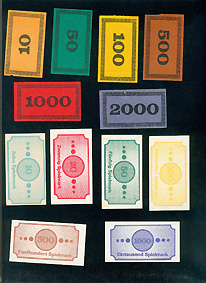 Play money from different courses.