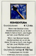 Fernsehturm property deed with correction factor.