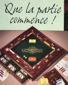 Het bord van Franklin Mint Monopoly 1992