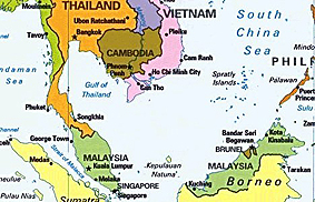 Map of Malaysia.