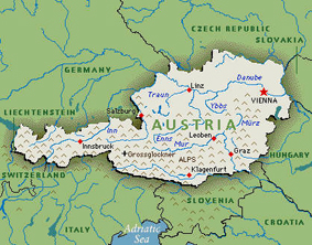 Map of Austria.