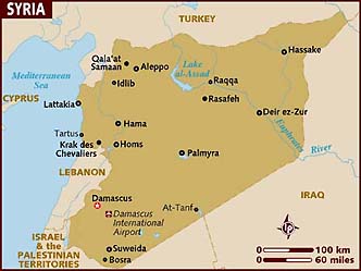 Map of Syria.