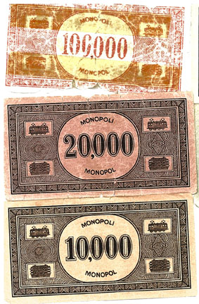 Banknotes of the 1939 edition.