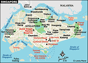 Singapore map.