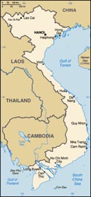 Vietnam map.