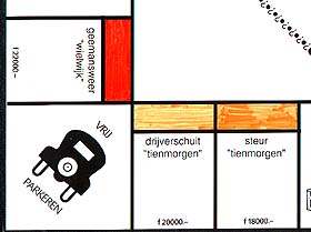 Detail van het zelfgemaakte bord Hardinxveld-Giessendam, 1991.