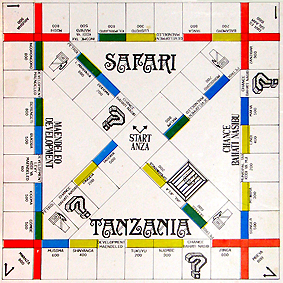 Game board of the Safari Tanzania edition of 1988.
