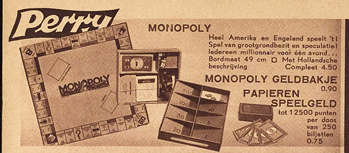 Monopoly met geldbakje en extra geld.